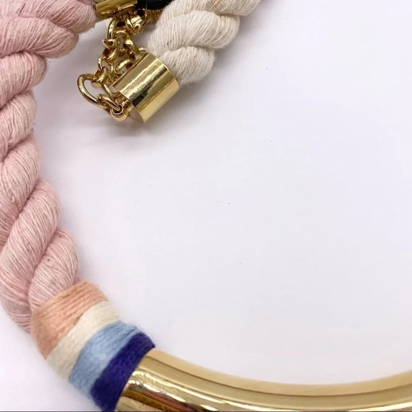 J. Crew Gold Tube with Twisted Rope Necklace NWT - Picture 5 of 6